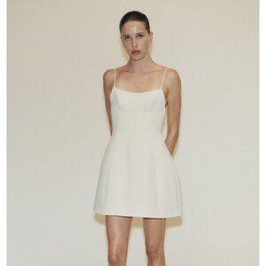 ZAra White Deim Mini Dress Wome size S SMall